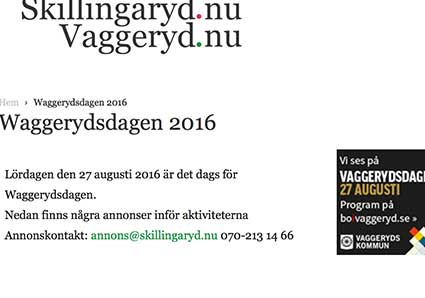 Här ses allt som händer på Waggerydsdagen