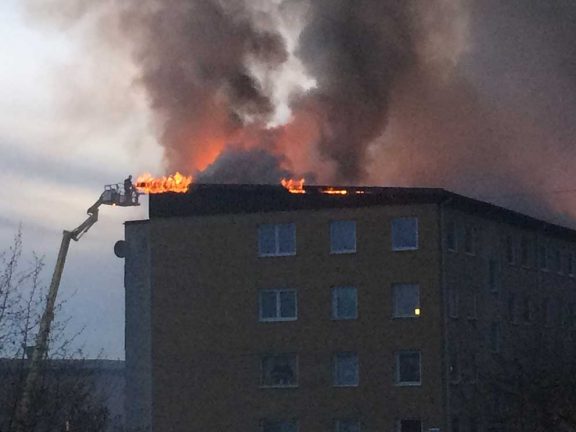 Storbrand i Huskvarna