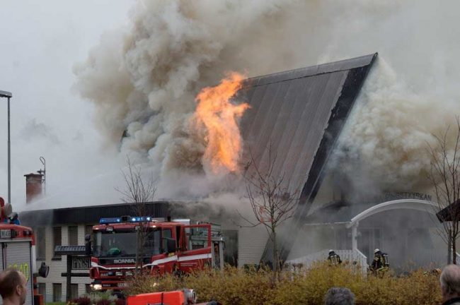 Fler bilder från branden i Hok