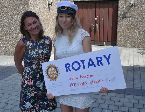 Stina blev årets Rotary-stipendiat på Fenix