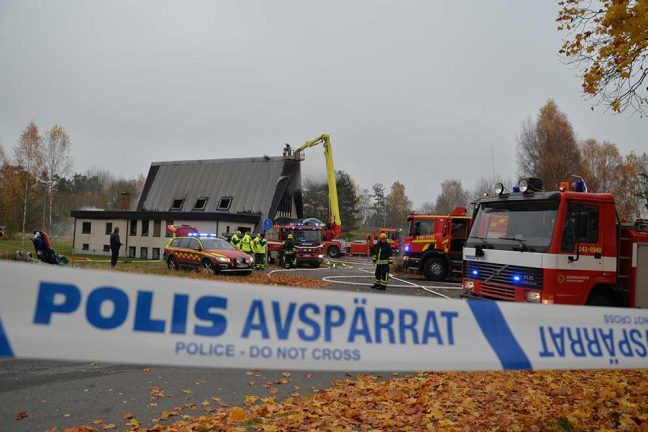 Pingstkyrkan i Hok brinner