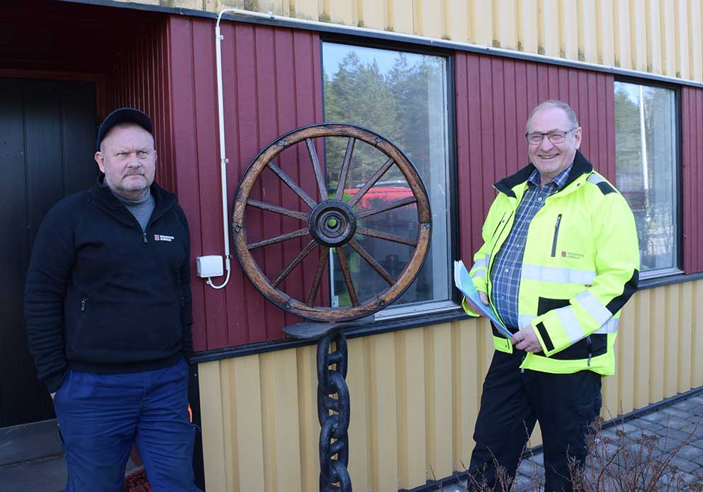 Conny Bladh, rörnätstekniker och Uno Jonsson, driftledare informerade om kommande genomspolning.
