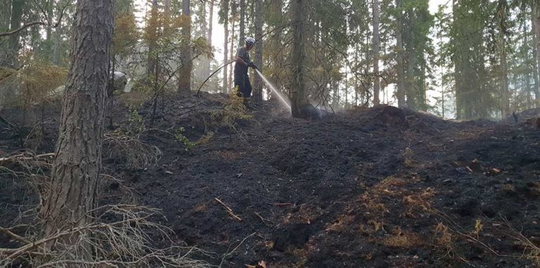 Skogsbrand vid Nydala – nu under kontroll