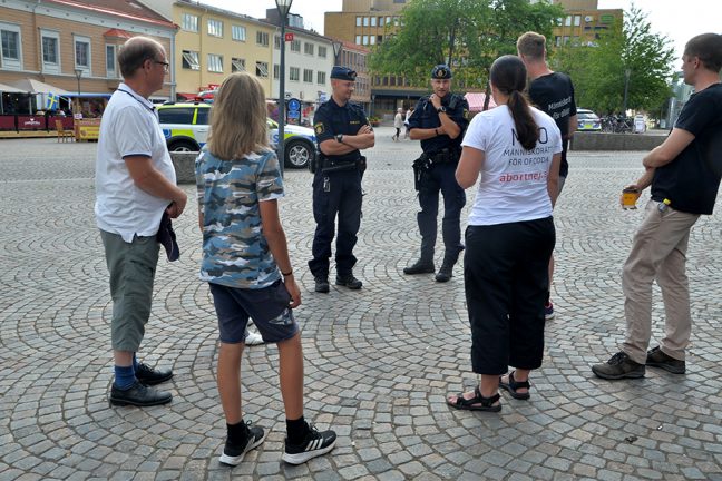 Abortdemonstrationen väckte ingen reaktion