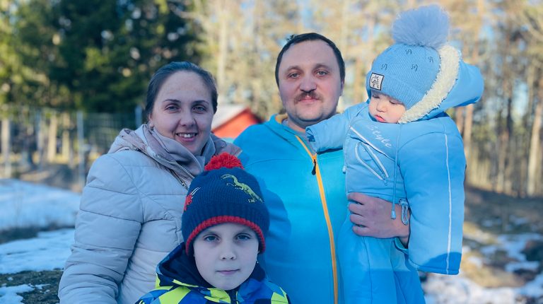Volodymyr och hans familj har flytt från kriget
