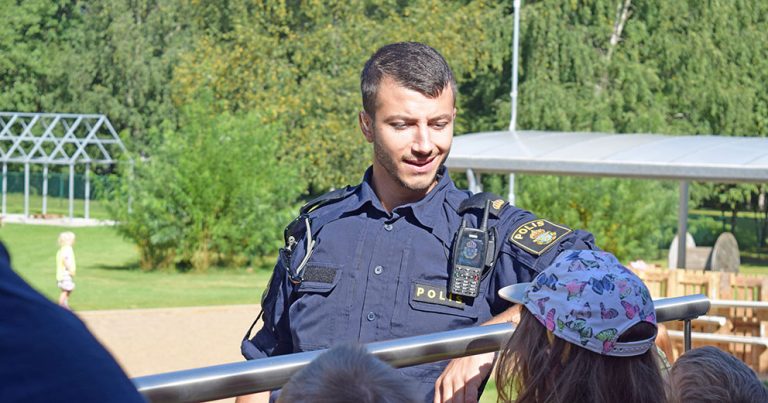 Polisen besökte förskolans utegård