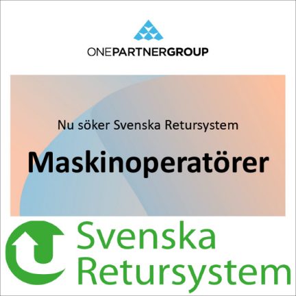 Maskinoperatörer till Svenska Retursystem i Vaggeryd