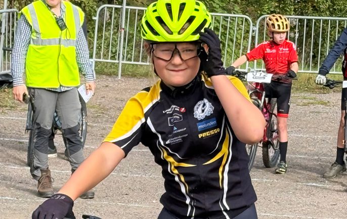 Signe gjorde premiär i moutainbike