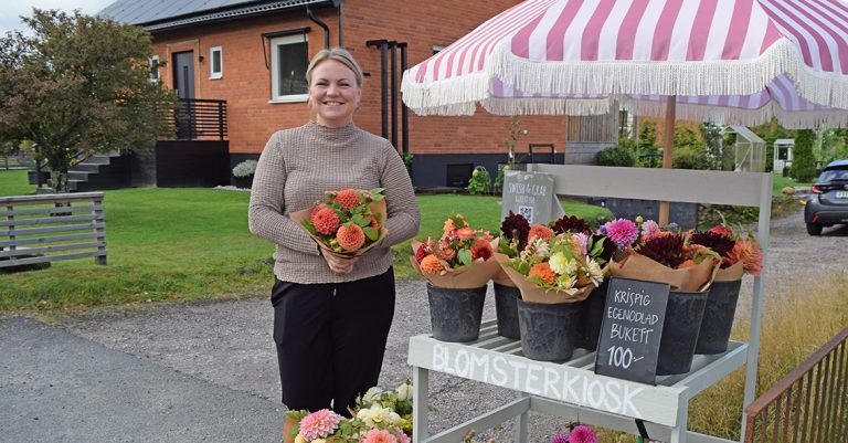 Mimmi startade blomsterkiosk