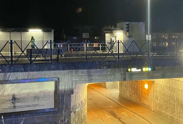 Larm om brand vid stationen