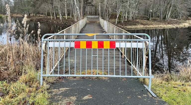 På gång med bron vid Missionsparken
