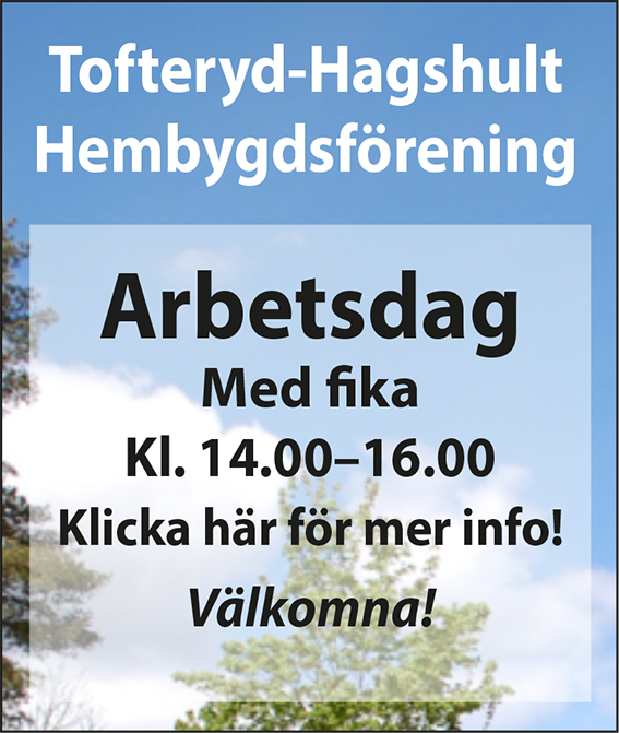 Tofteryd-Hagshult-arbetsdagar