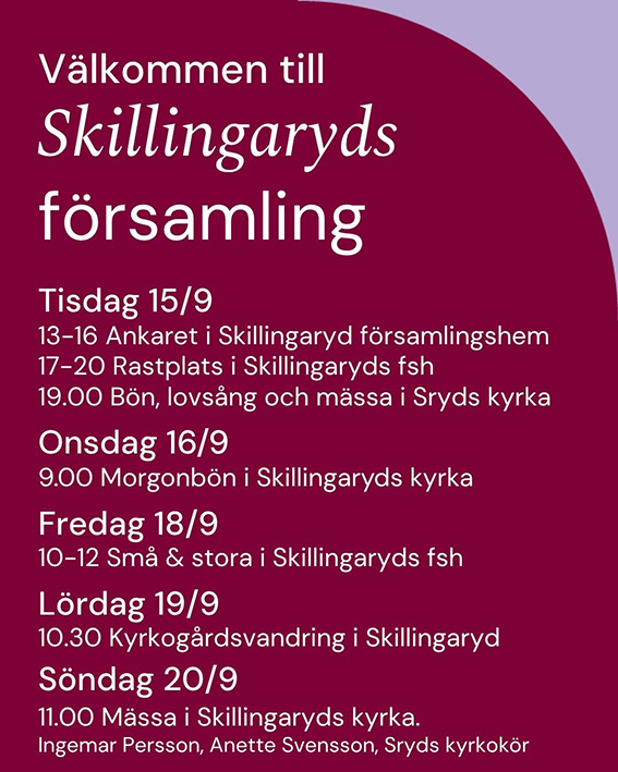 Evenemangsaffisch, Vaggeryds kommun