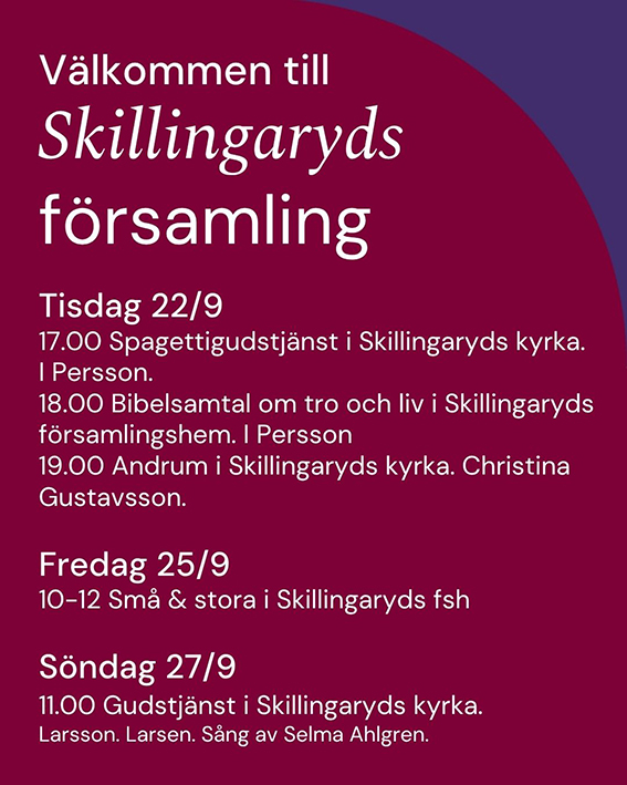 Evenemangsaffisch, Vaggeryds kommun