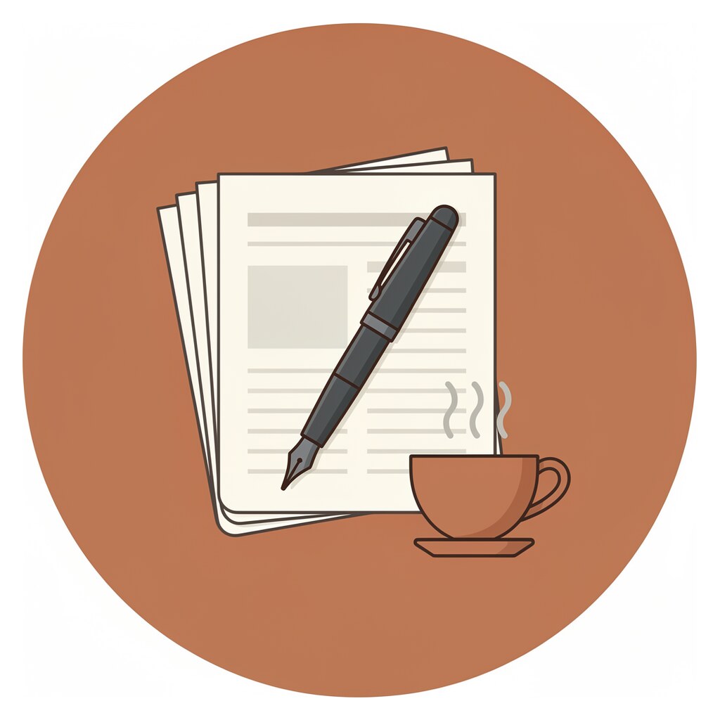 Redaktionen Värnamo: tidning, penna och kaffekopp