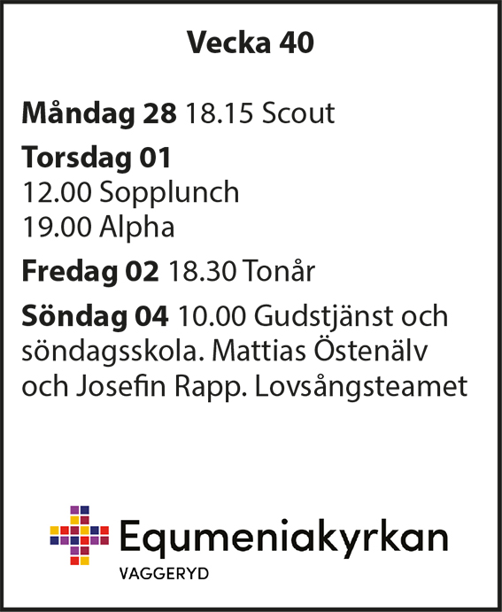 Evenemangsaffisch, Vaggeryds kommun