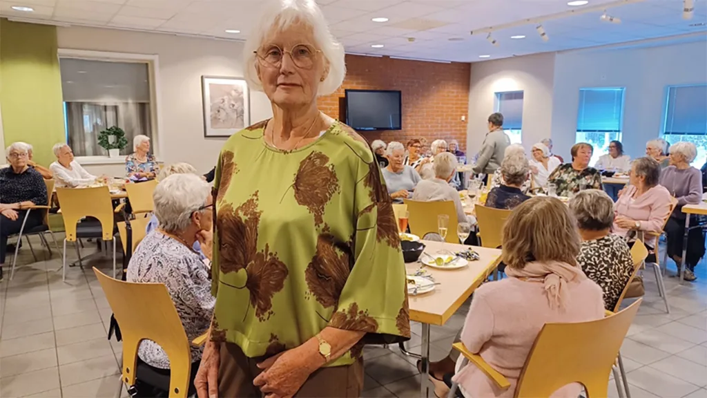 Eva-Helén Larsson var en av kvällens mannekänger